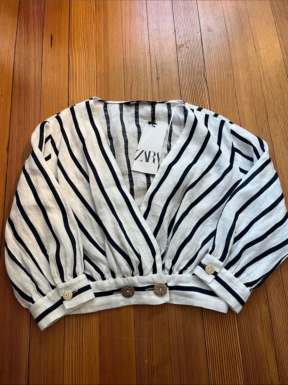 NWT Zara Linen Blouse